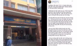 Thông tin lan truyền trên mạng xã hội về việc cô giáo bắt học sinh ngậm dép ở Tp Hồ Chí Minh (ảnh: MXH)