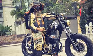 Chiếc Rebel 250 phong cách Mỹ được độ ăn nhập với bộ đồ Samurai đến từ Nhật Bản.