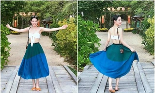 'Bản sao' Tâm Tít diện bikini, khoe eo kiến càng nhỏ xíu