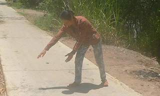 Vị trí anh Đặng Văn Sáng bị Vũ Văn Bảy dùng búa đập chết