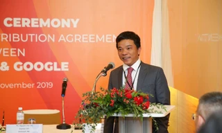 Ông Nguyễn Văn Hải – Đại diện Tập đoàn Vingroup phát biểu tại Lễ ký kết.