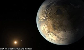 Kepler- 186f có kích cỡ gần bằng trái đất, đặc biệt chứa nước trên bề mặt. 