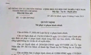Một chuyên viên Văn phòng UBND TP.HCM bị phạt do xúc phạm lãnh đạo