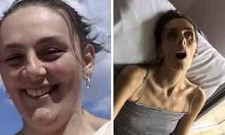 Donna trước và sau khi mắc bệnh ung thư cổ tử cung, ảnh do người chồng chia sẻ trên trang cá nhân sau khi vợ mất, để cảnh báo cộng đồng. 