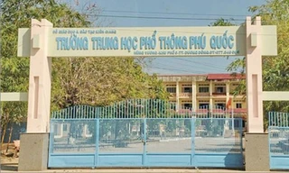Trường THPT Phú Quốc, huyện Phú Quốc, tỉnh Kiên Giang - nơi có thông tin về vụ lộ đề thi môn Toán học kỳ I - Ảnh: GD&TĐ.