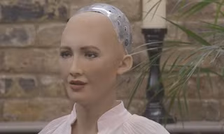 Robot Sophia. Ảnh: BBC.