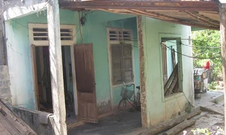 Ngôi nhà của hai mẹ con bị cáo Nam.