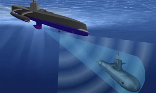 Mô hình tàu ngầm không người lái dưới biển (Ảnh: Sputnik)