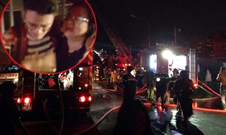 Thanh Tùng thoát khỏi đám cháy nhờ sự trợ giúp của bố qua điện thoại.