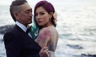 Cô dâu chú rể sở hữu những hình xăm “khủng” trên cơ thể.