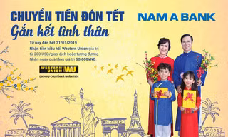 Rước lộc đầu xuân cùng Nam Á Bank khi nhận kiều hối Western Union