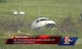 Chiếc máy bay phản lực tư nhân Gulfstream IV gặp nạn. (Nguồn: dailymail.co.uk)