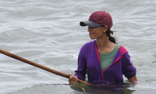 Bất chấp mưa bão, người dân Quảng Bình đổ xô vớt ruốc