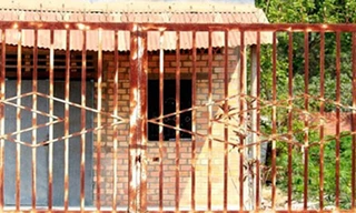 Căn nhà không số nơi Hậu chém chết người đàn ông cho là nhân tình của vợ.