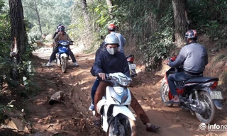 Đoạn đầu, đường sá tương đối bằng phẳng, dễ chạy, nhưng càng vào sâu thì càng khó đi, bởi nhiều đoạn đường hẹp, sình lầy, nhão nhoẹt, bánh xe trơn trượt.