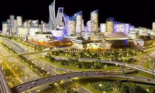 Phối cảnh bên ngoài dự án trung tâm thương mại của Dubai. Ảnh: Dubai Holding