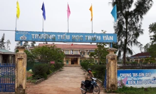 Trường Tiểu học Triệu Vân, nơi xảy ra nghi án hiệu trưởng "ỉm" tiền ủng hộ học sinh. Ảnh: Ngọc Vũ