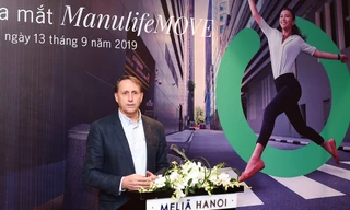 Ông Kim Fleming, Tổng giám đốc Manulife Việt Nam, tại sự kiện ra mắt ManulifeMOVE tại Việt Nam.