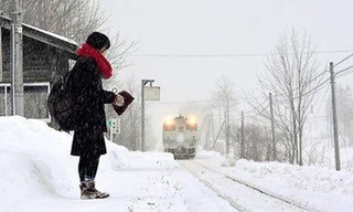 Hình ảnh về ga tàu 3 năm chỉ chở một khách được CCTV chia sẻ trên Facebook.