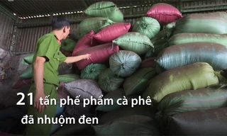 21 tấn phế phẩm cà phê nhuộm bột pin được thu giữ