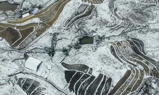 Sa Pa tuyết trắng nhìn từ trên cao