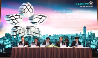 Ban lãnh đạo HABECO tại buổi công bố bộ nhận diện thương hiệu mới