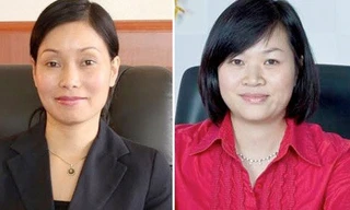 Bà Lê Thị Thu Thủy (bên trái) và bà Dương Thị Mai Hoa.