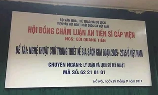 Luận án tiến sĩ 'nghệ thuật chữ trong thiết kế bìa sách': Rất lạ, khó ứng dụng thực tế?