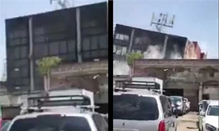 Tòa nhà sập trong nháy mắt vì động đất ở Mexico