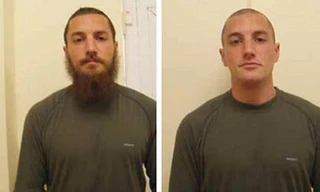 Laux trước và sau khi cạo râu. Anh để râu rậm nhằm trà trộn vào hàng ngũ Taliban thu thập tin tình báo. Ảnh: NBC