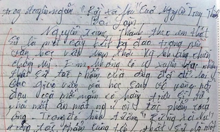 Bài kiểm tra Văn của học sinh lớp 12.