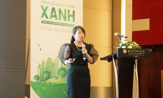 Bà Đỗ Ngọc Diệp – Quản lý Chương trình công trình xanh của IFC phát biểu tại sự kiện