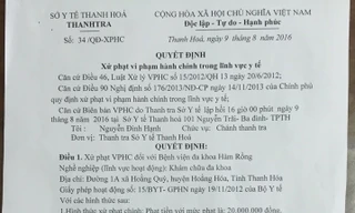 Bị xử phạt vì khám bệnh, cấp phát thuốc miễn phí