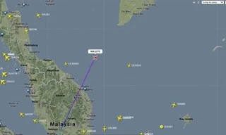 Hình ảnh cho thấy vị trí cuối cùng của chiếc MH370 trước khi mất tích. (Nguồn: AP)