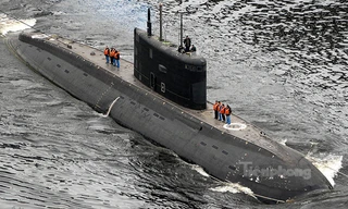 Tàu ngầm 187 Bà Rịa – Vũng Tàu trở về bến cảng ở Saint Petersburg ngày 10/9/2016, sau chuyến thử nghiệm thành công ở vịnh Phần Lan - ảnh trang Ruspodplav
