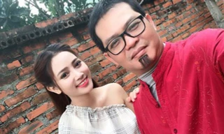 NSND Trung Hiếu và bạn gái từng đóng chung hài tết.