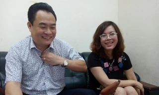 Ông Trần Đức Trung và bà Lê Thị Hằng trong buổi làm việc với PV Tiền Phong. Ảnh:M.Đ