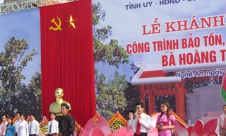 Khánh thành công trình bảo tồn, tôn tạo khu mộ bà Hoàng Thị Loan