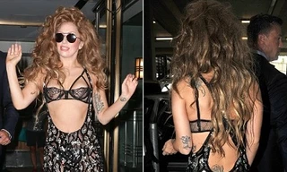 Lady Gaga ăn mặc hở hang, tứ tung xuống phố