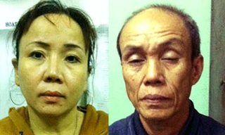 Chủ nợ cho vay với lãi suất "cắt cổ" (ảnh trái) và "đại ca" Dương Văn Nhơn bị công an bắt giữ (ảnh phải)