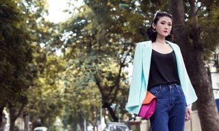 Kha Mỹ Vân chào thu với áo khoác sắc màu