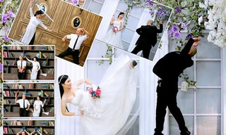 Ngắm bộ ảnh cưới độc đáo của hai HLV võ thuật