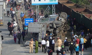 Hiện trường vụ tai nạn.