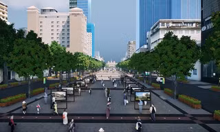 Quảng trường có nhạc nước dài 1 km ở Sài Gòn