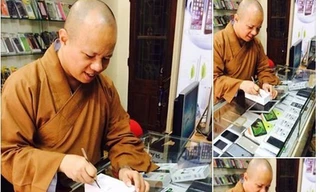 Nhà sư 'sờ iPhone 6 lấy lộc': Tôi nổi tiếng ở tư cách