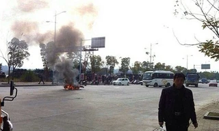 Hiện trường vụ tai nạn kinh hoàng.