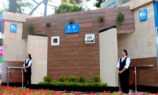 Nhà vệ sinh công công tiêu chuẩn 4-5 sao ở công viên Tao Đàn được đưa vào sử dụng hồi đầu năm nay. Ảnh: Hữu Công/ VnExpress