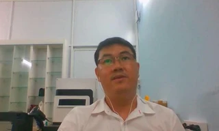 Ông Nguyễn Vũ Quốc Anh trong 1 lần họp báo online để giải đáp thông tin về công ty.