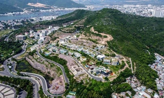 Dự án nằm trên khu vực núi Chụt - Nha Trang có nguy cơ sạt lở. Ảnh CTV