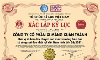 Xi Măng Xuân Thành nhận bằng xác lập kỷ lục Việt Nam